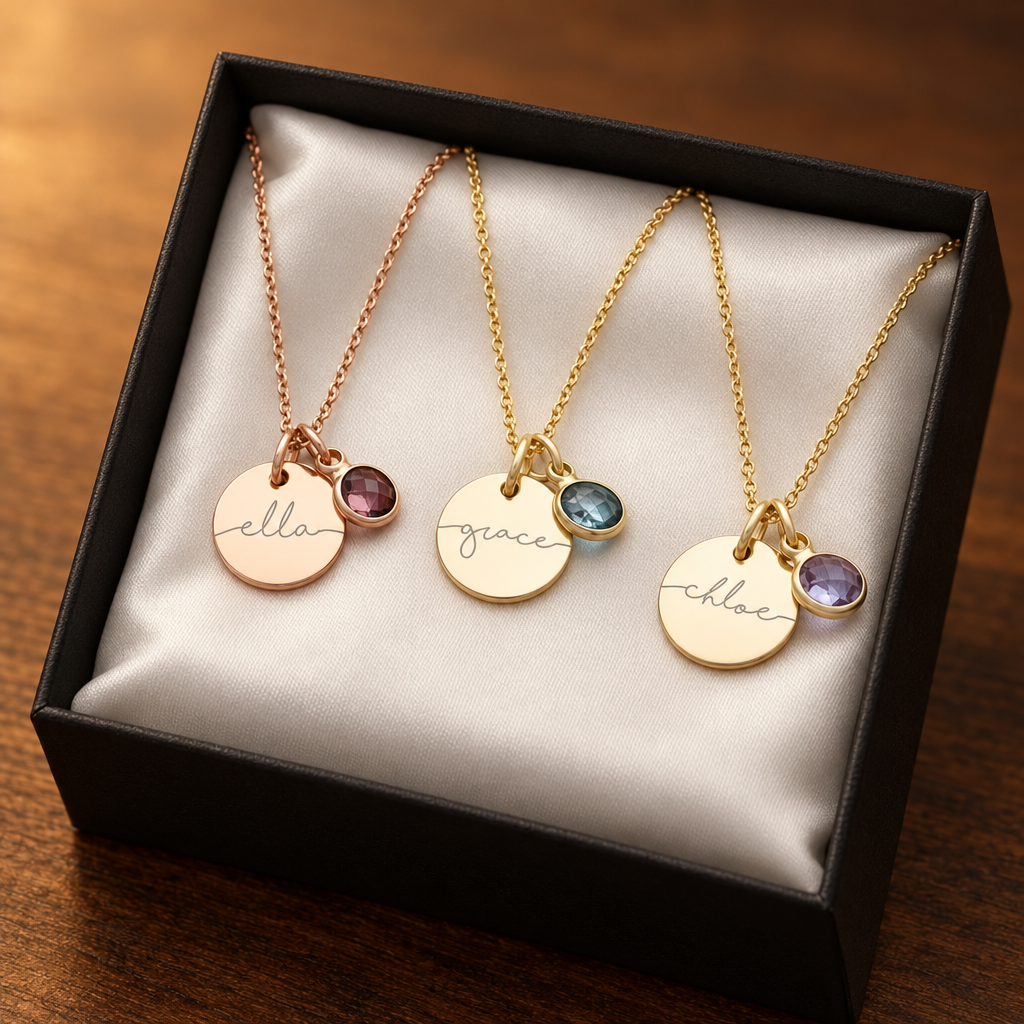 Personalized Birthstone Necklace for Women Customized Christmas Jewelry for Mother Gift Necklace Name Personalized for Mom