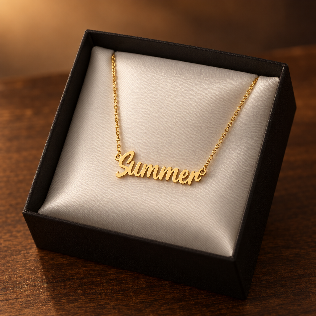 Personalized Name Letter Necklace Simple Pendant Clavicle Chain